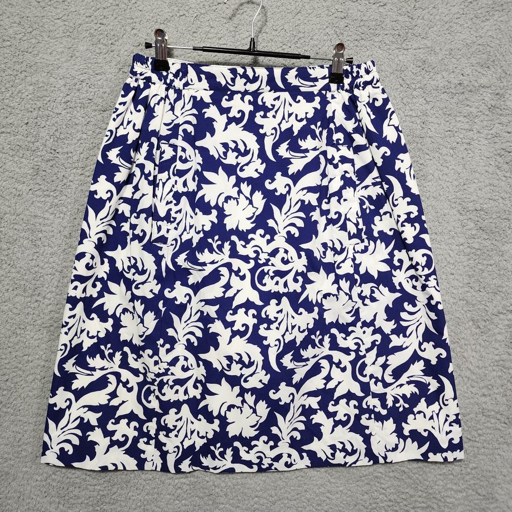 Sea Waves Navy Blue Skirt Size‎ 10 Vintage Golf Pickleball Tennis Beach A-Line